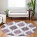 Addison Rugs Chantille Purple 8'0" x 8'0" Round Room Scene