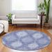 Addison Rugs Chantille Denim 8'0" x 8'0" Round Room Scene