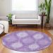 Addison Rugs Chantille Plum 8'0" x 8'0" Round Room Scene