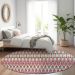 Addison Rugs Chantille Mauve 8'0" x 8'0" Round Room Scene