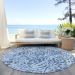 Addison Rugs Chantille Sky 8'0" x 8'0" Round Room Scene