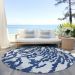 Addison Rugs Chantille Navy 8'0" x 8'0" Round Room Scene