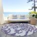 Addison Rugs Chantille Purple 8'0" x 8'0" Round Room Scene
