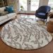 Addison Rugs Chantille Taupe 8'0" x 8'0" Round Room Scene
