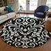 Addison Rugs Chantille Black 8'0" x 8'0" Round Room Scene