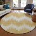 Addison Rugs Chantille Gold 8'0" x 8'0" Round Room Scene