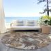 Addison Rugs Chantille Brown 8'0" x 8'0" Round Room Scene