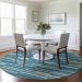 Addison Rugs Chantille Teal 8'0" x 8'0" Round Room Scene