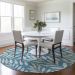 Addison Rugs Chantille Teal 8'0" x 8'0" Round Room Scene