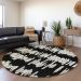 Addison Rugs Chantille Black 8'0" x 8'0" Round Room Scene