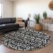 Addison Rugs Chantille Black 8'0" x 8'0" Round Room Scene