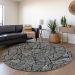 Addison Rugs Chantille Black 8'0" x 8'0" Round Room Scene
