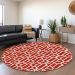 Addison Rugs Chantille Red 8'0" x 8'0" Round Room Scene