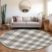 Addison Rugs Chantille Gray 8'0" x 8'0" Round Room Scene