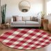Addison Rugs Chantille Red 8'0" x 8'0" Round Room Scene