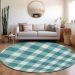 Addison Rugs Chantille Teal 8'0" x 8'0" Round Room Scene