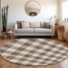Addison Rugs Chantille Brown 8'0" x 8'0" Round Room Scene