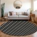 Addison Rugs Chantille Black 8'0" x 8'0" Round Room Scene