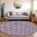 Addison Rugs Chantille Purple 8'0" x 8'0" Round Room Scene