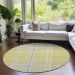 Addison Rugs Chantille Yellow 8'0" x 8'0" Round Room Scene