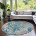 Addison Rugs Chantille Teal 8'0" x 8'0" Round Room Scene
