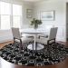 Addison Rugs Chantille Black 8'0" x 8'0" Round Room Scene