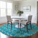 Addison Rugs Chantille Teal 8'0" x 8'0" Round Room Scene