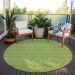 Addison Rugs Chantille Lime 8'0" x 8'0" Round Room Scene