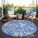 Addison Rugs Chantille Blue 8'0" x 8'0" Round Room Scene