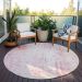 Addison Rugs Chantille Pink 8'0" x 8'0" Round Room Scene