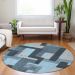 Addison Rugs Chantille Sky 8'0" x 8'0" Round Room Scene