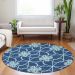 Addison Rugs Chantille Navy 8'0" x 8'0" Round Room Scene