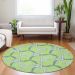 Addison Rugs Chantille Lime 8'0" x 8'0" Round Room Scene