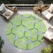 Addison Rugs Chantille Lime 8'0" x 8'0" Round Room Scene