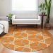 Addison Rugs Chantille Orange 8'0" x 8'0" Round Room Scene