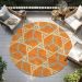 Addison Rugs Chantille Orange 8'0" x 8'0" Round Room Scene