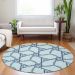 Addison Rugs Chantille Sky 8'0" x 8'0" Round Room Scene