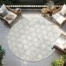 Addison Rugs Chantille Ivory 8'0" x 8'0" Round Room Scene