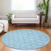 Addison Rugs Chantille Sky 8'0" x 8'0" Round Room Scene