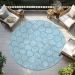 Addison Rugs Chantille Sky 8'0" x 8'0" Round Room Scene