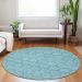 Addison Rugs Chantille Teal 8'0" x 8'0" Round Room Scene