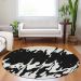 Addison Rugs Chantille Black 8'0" x 8'0" Round Room Scene