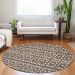 Addison Rugs Chantille Brown 8'0" x 8'0" Round Room Scene