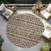 Addison Rugs Chantille Brown 8'0" x 8'0" Round Room Scene