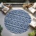 Addison Rugs Chantille Navy 8'0" x 8'0" Round Room Scene