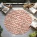 Addison Rugs Chantille Salmon 8'0" x 8'0" Round Room Scene