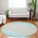 Addison Rugs Chantille Teal 8'0" x 8'0" Round Room Scene