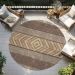 Addison Rugs Chantille Brown 8'0" x 8'0" Round Room Scene