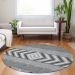 Addison Rugs Chantille Gray 8'0" x 8'0" Round Room Scene