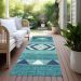 Addison Rugs Chantille Teal 2'3" x 7'6" Runner Room Scene